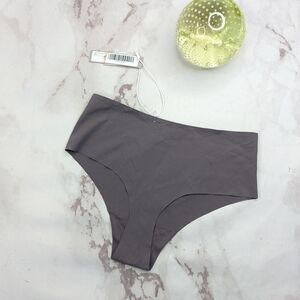 Everlane Underwear Women Gray  Seamless Panty Invisible Thong High Rise